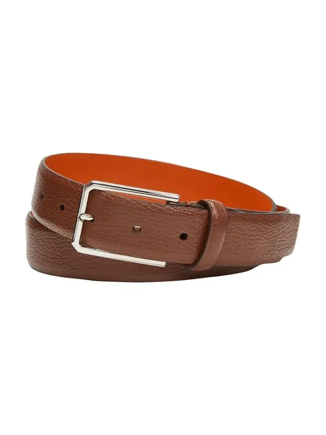 Men's Grained Leather Belt Men's Grained Leather Belt