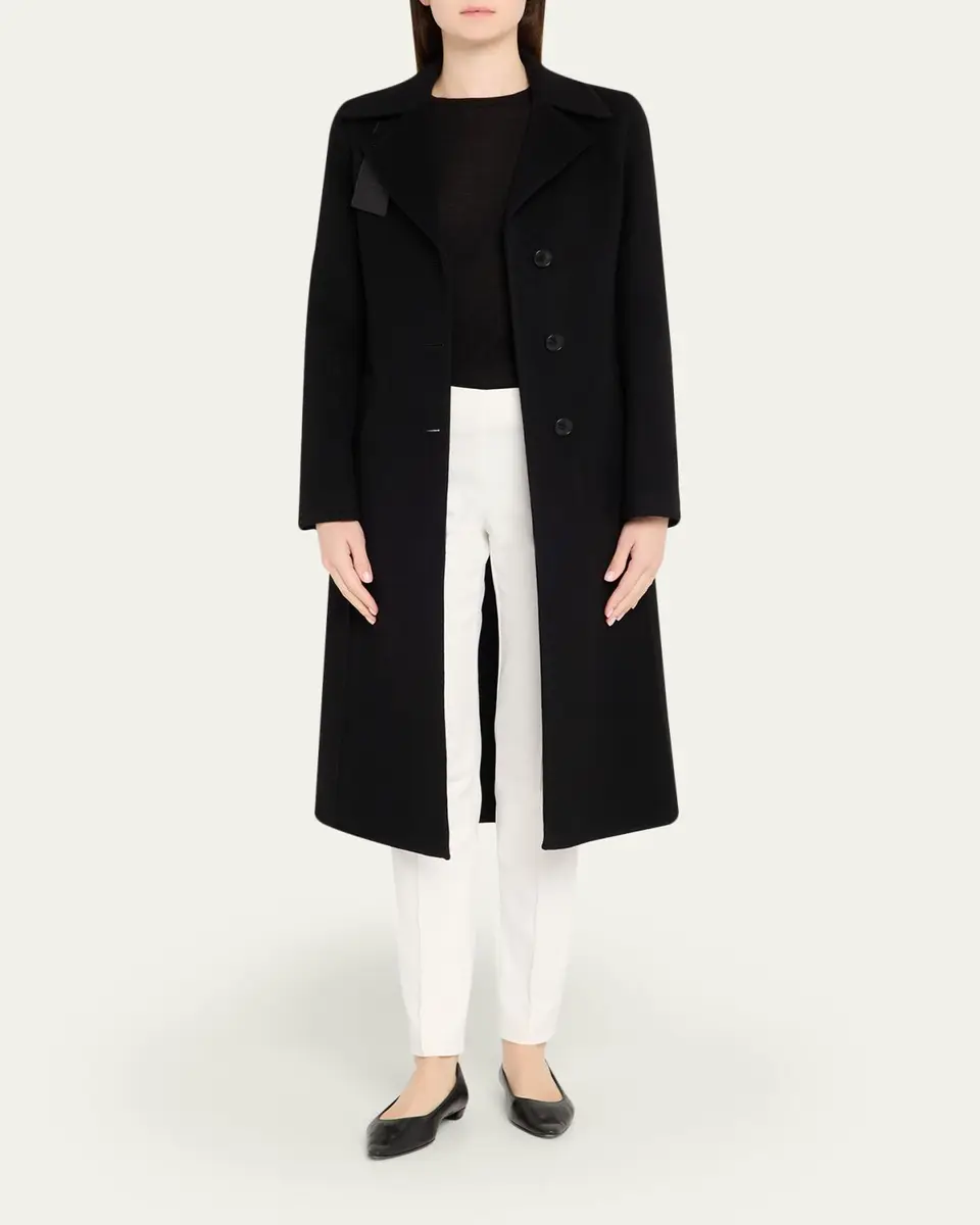 Akris Leather Collar Cashmere Coat | Thumbnail 2 Akris Leather Collar Cashmere Coat | Thumbnail 2