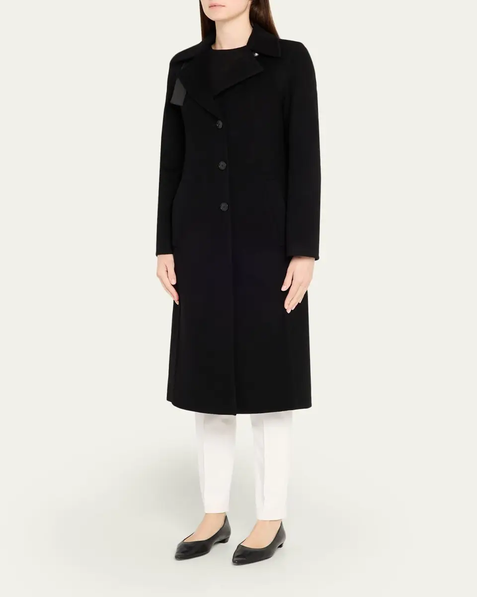 Akris Leather Collar Cashmere Coat | Thumbnail 4 Akris Leather Collar Cashmere Coat | Thumbnail 4