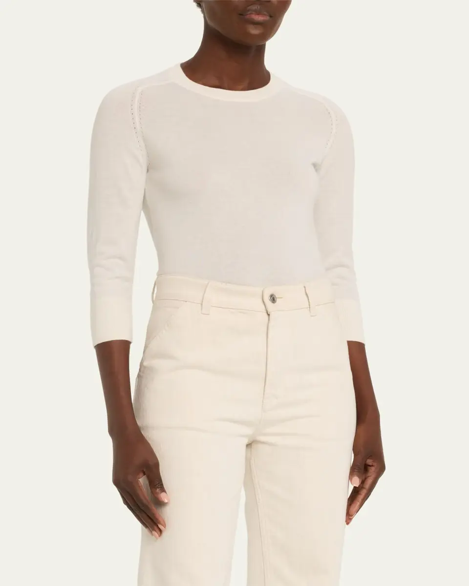 Loro Piana Girocollo Manica Neo Piuma Cashmere Sweater | Thumbnail 4 Loro Piana Girocollo Manica Neo Piuma Cashmere Sweater | Thumbnail 4