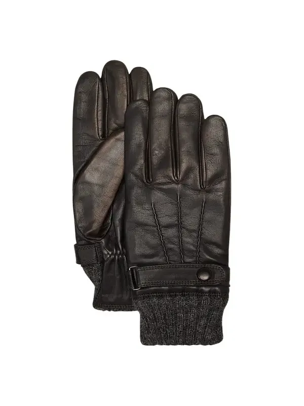 Agnelle Men's Darius Cashmere-Lined Leather Gloves