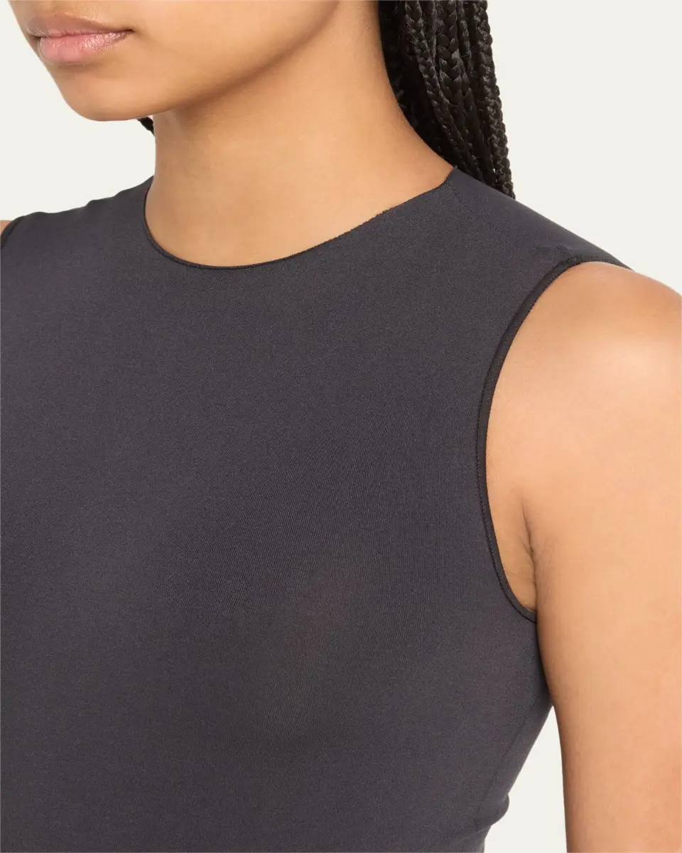 Skims Essential Sleeveless Crewneck Thong Bodysuit | Thumbnail 4