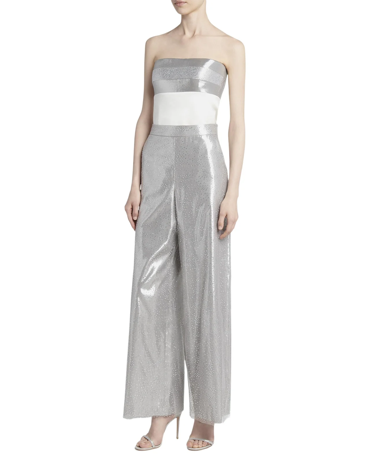 Crystal Wide-Leg Silk Trousers Crystal Wide-Leg Silk Trousers