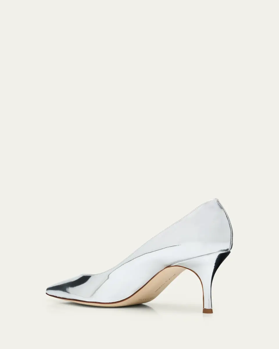 Manolo Blahnik Kietta Metallic Leather Stiletto Pumps | Thumbnail 2