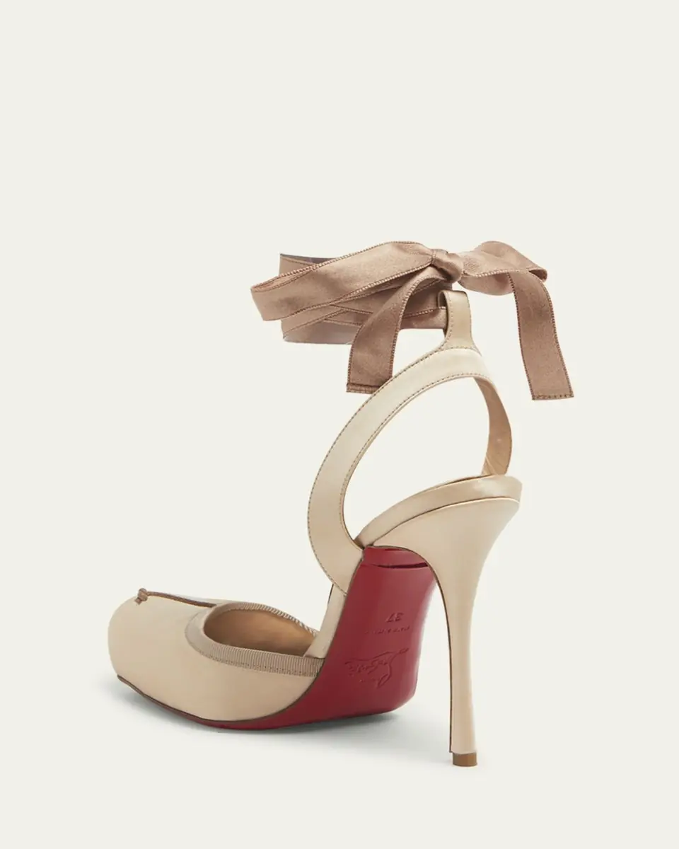 Christian Louboutin 100mm Cassia Silk Ankle-Tie Ballerina Pumps | Thumbnail 7 Christian Louboutin 100mm Cassia Silk Ankle-Tie Ballerina Pumps | Thumbnail 7