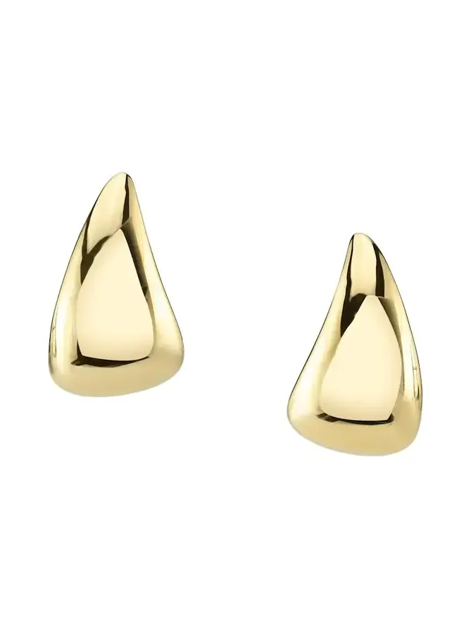 18K Yellow Gold Plain Claw Earrings 18K Yellow Gold Plain Claw Earrings