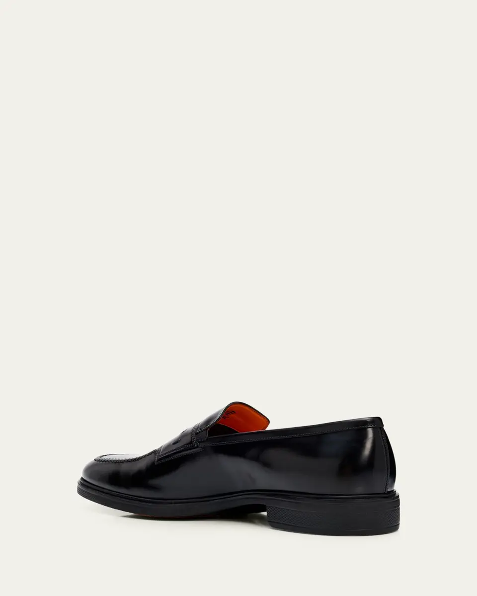 Santoni Men's Easy Leather Penny Loafers | Thumbnail 4 Santoni Men's Easy Leather Penny Loafers | Thumbnail 4