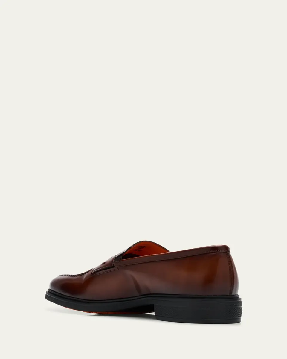 Santoni Men's Easy Leather Penny Loafers | Thumbnail 6 Santoni Men's Easy Leather Penny Loafers | Thumbnail 6