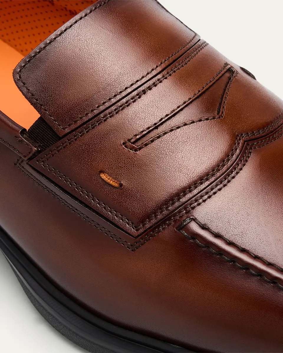Santoni Men's Easy Leather Penny Loafers | Thumbnail 7 Santoni Men's Easy Leather Penny Loafers | Thumbnail 7