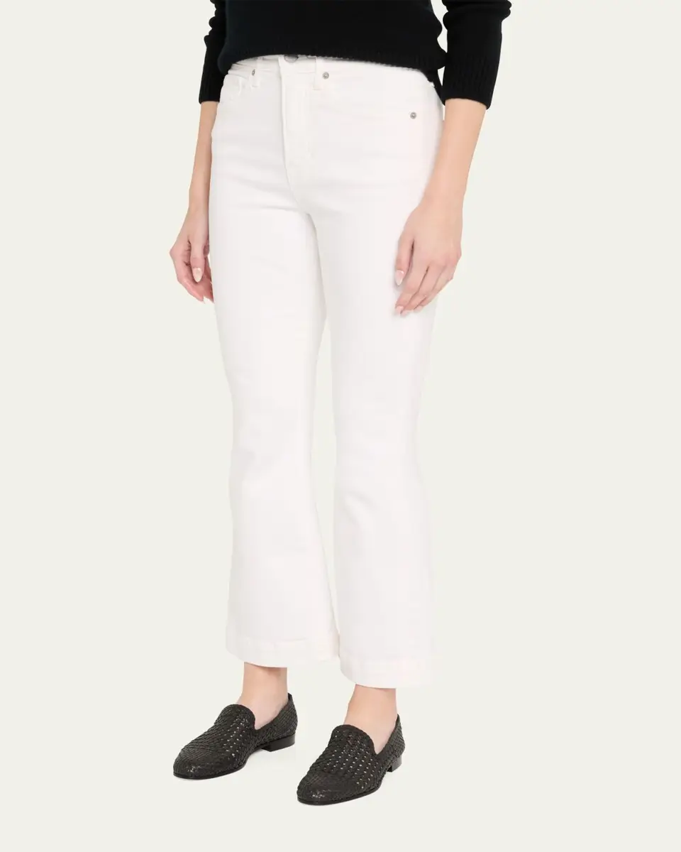 Veronica Beard Carson High-Rise Ankle Flare Jeans | Thumbnail 4