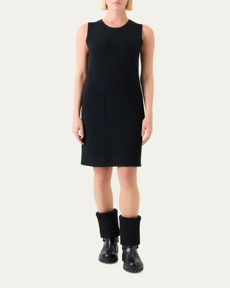 Akris Cashmere Double-Face Knit Sleeveless Dress | Thumbnail 2