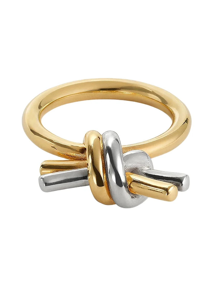 Bottega Veneta Two Tone Knot Ring