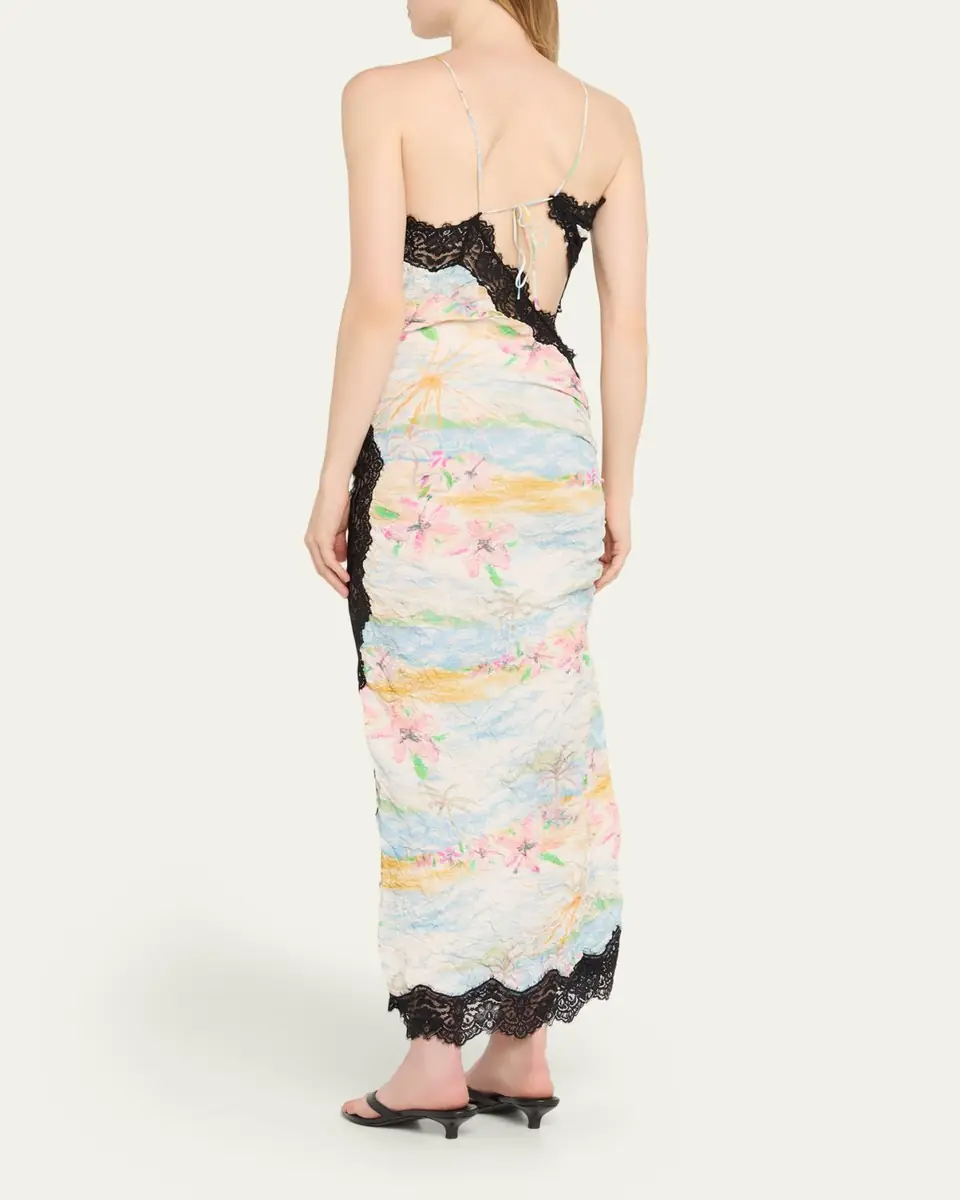 Christopher Esber Crinkle Satin Lace Twisted Cami Dress | Thumbnail 3 Christopher Esber Crinkle Satin Lace Twisted Cami Dress | Thumbnail 3