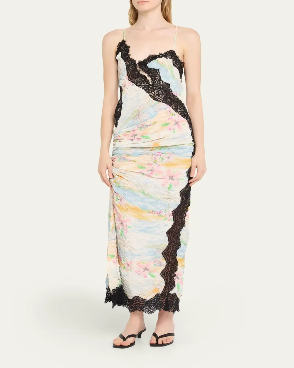 Christopher Esber Crinkle Satin Lace Twisted Cami Dress | Thumbnail 4 Christopher Esber Crinkle Satin Lace Twisted Cami Dress | Thumbnail 4