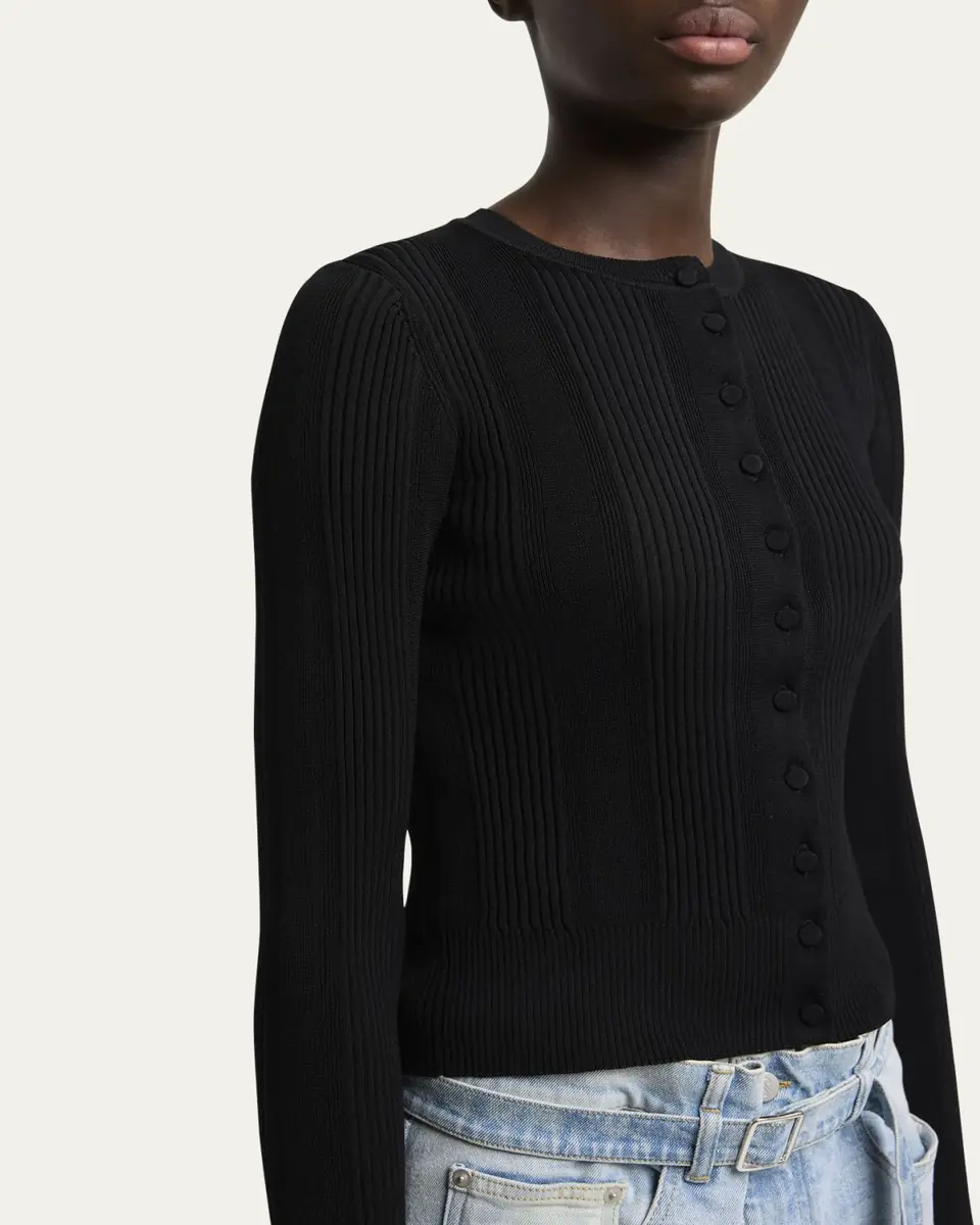 Proenza Schouler Currin Column Rib Button Down Top | Thumbnail 5