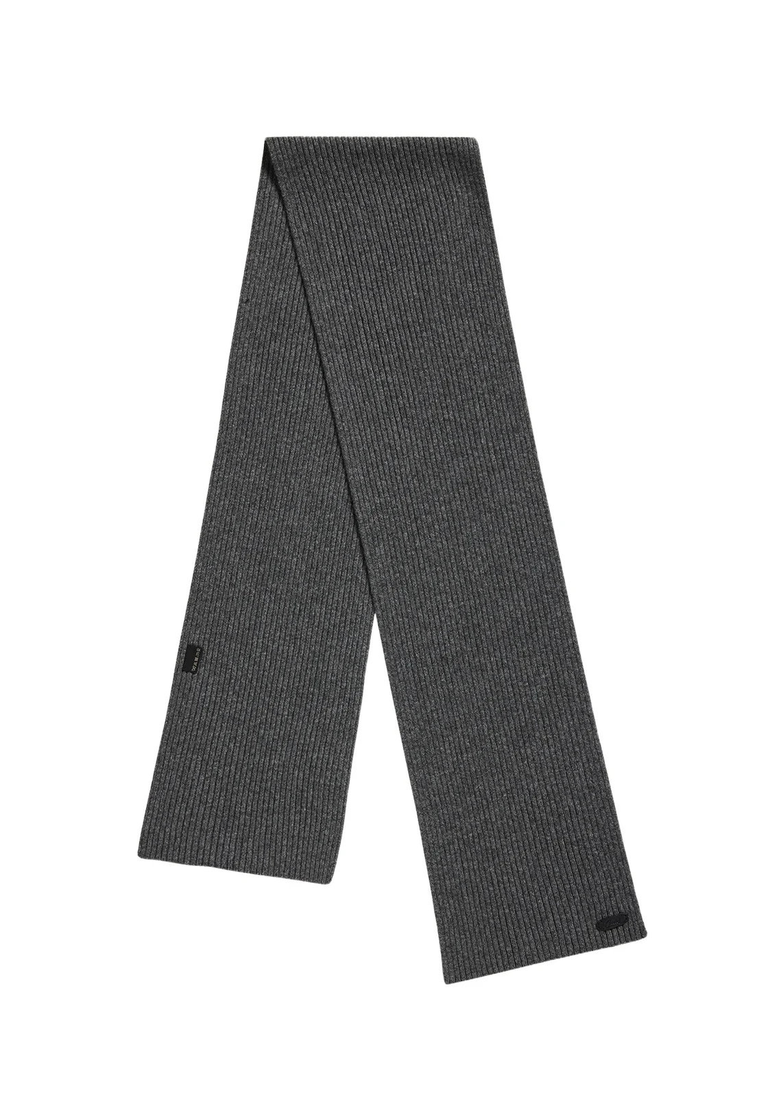 Brioni Men's Cashmere Rib Leather-Label Scarf