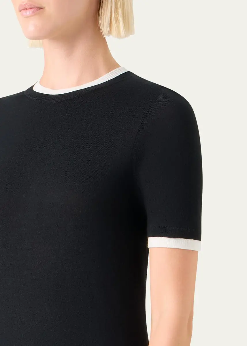 Akris punto Layered Short-Sleeve Knit Sweater | Thumbnail 5 Akris punto Layered Short-Sleeve Knit Sweater | Thumbnail 5