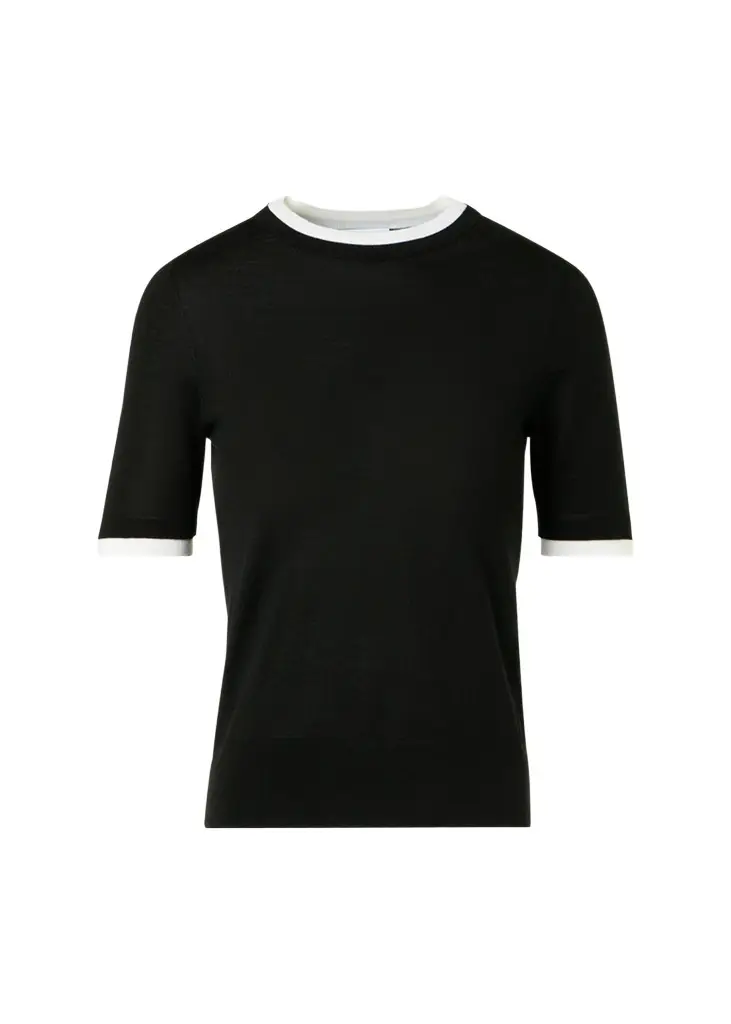 Akris punto Layered Short-Sleeve Knit Sweater | Image 1 Akris punto Layered Short-Sleeve Knit Sweater | Image 1