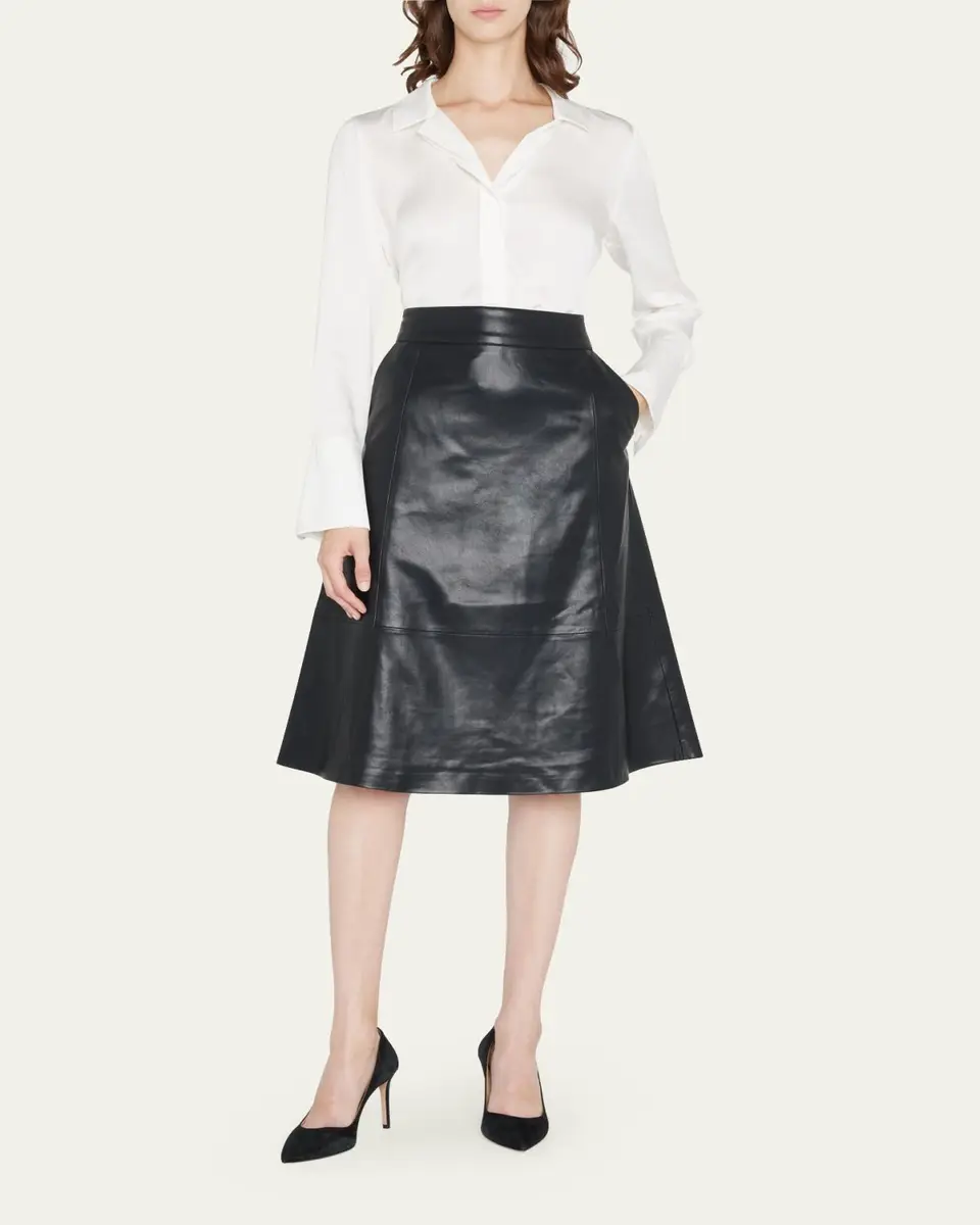 Kobi Halperin Liv Split-Cuff Stretch Silk Blouse | Thumbnail 5