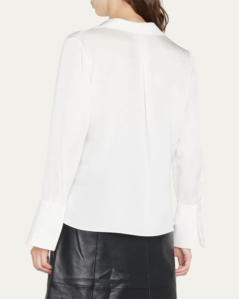 Kobi Halperin Liv Split-Cuff Stretch Silk Blouse | Thumbnail 6