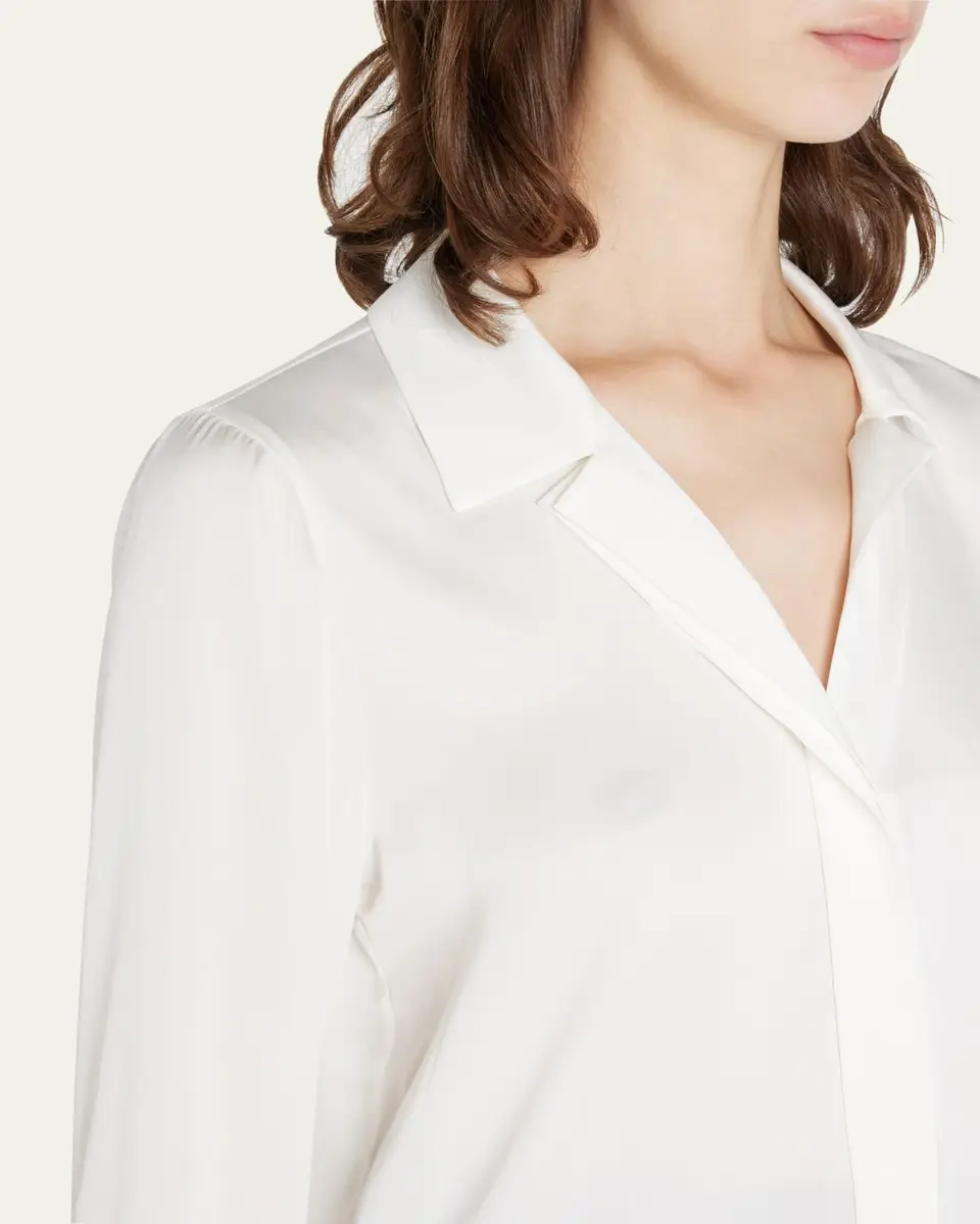 Kobi Halperin Liv Split-Cuff Stretch Silk Blouse | Thumbnail 8