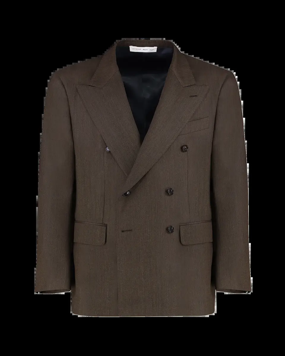 UMIT BENAN Men's Pietro Melange Wool Double-Breasted Blazer | Thumbnail 2 UMIT BENAN Men's Pietro Melange Wool Double-Breasted Blazer | Thumbnail 2