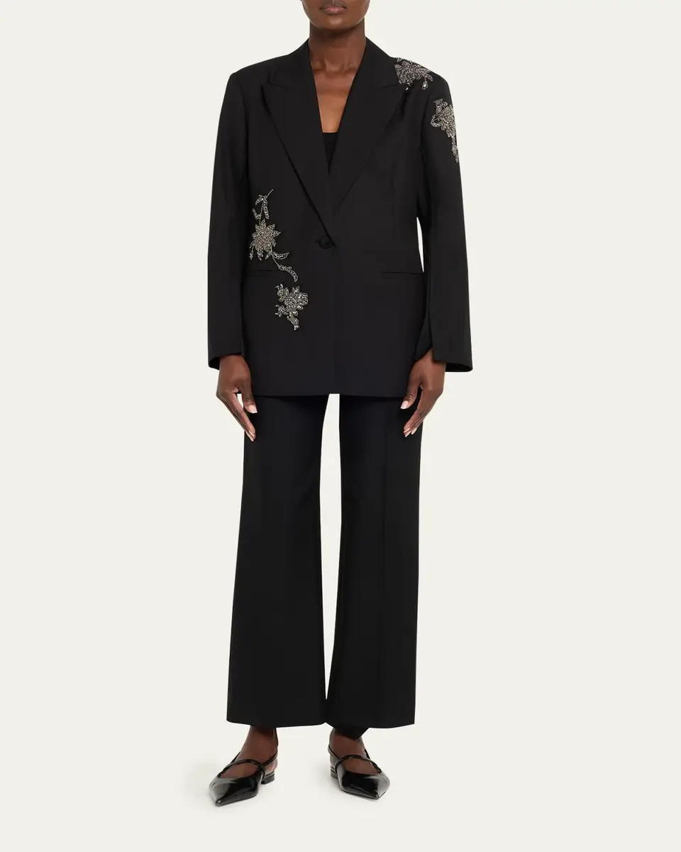 Kobi Halperin Lariz Single-Button Crystal Applique Jacket | Thumbnail 2 Kobi Halperin Lariz Single-Button Crystal Applique Jacket | Thumbnail 2