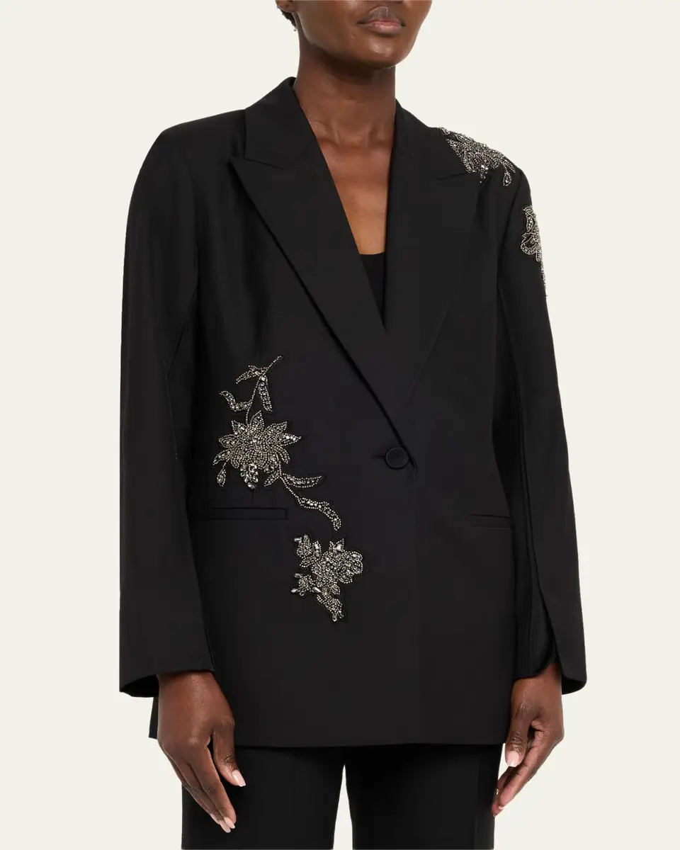 Kobi Halperin Lariz Single-Button Crystal Applique Jacket | Thumbnail 4 Kobi Halperin Lariz Single-Button Crystal Applique Jacket | Thumbnail 4