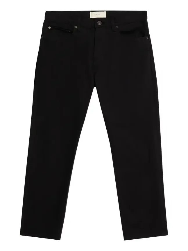 Men's Black Denim Tapered-Leg Jeans Men's Black Denim Tapered-Leg Jeans