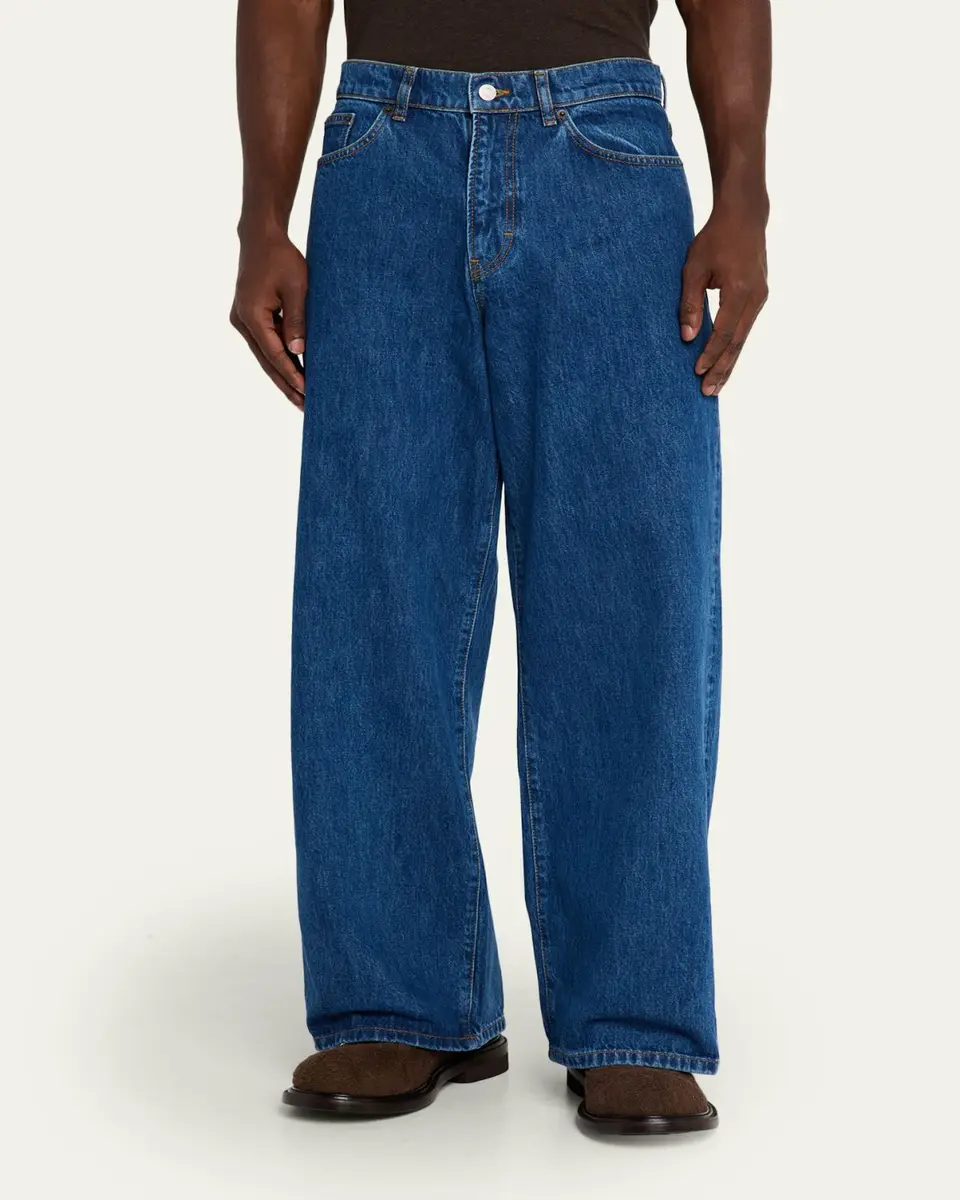 Jeanerica Men's Med Blue Denim Wide-Leg Jeans | Thumbnail 4 Jeanerica Men's Med Blue Denim Wide-Leg Jeans | Thumbnail 4