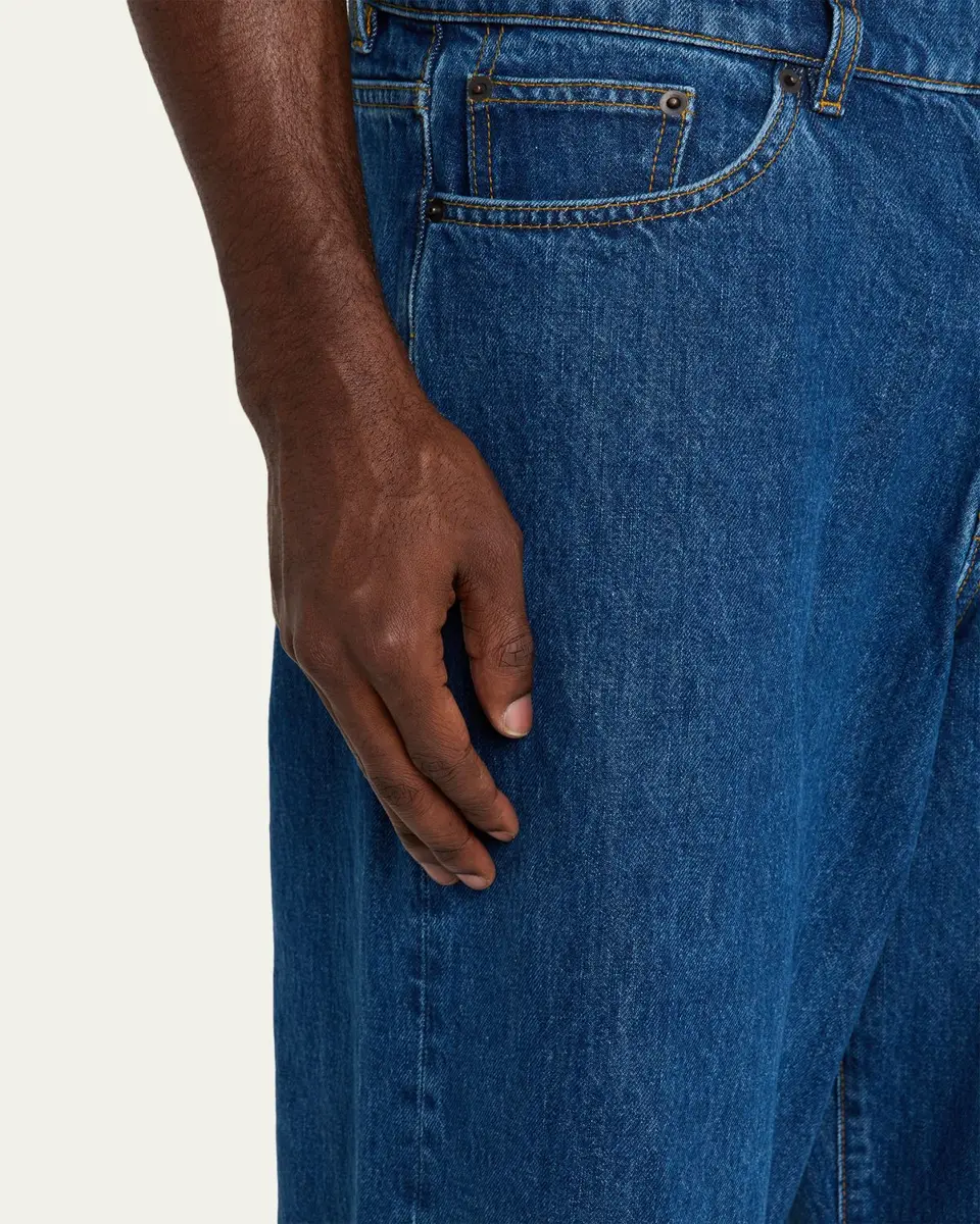 Jeanerica Men's Med Blue Denim Wide-Leg Jeans | Thumbnail 5 Jeanerica Men's Med Blue Denim Wide-Leg Jeans | Thumbnail 5