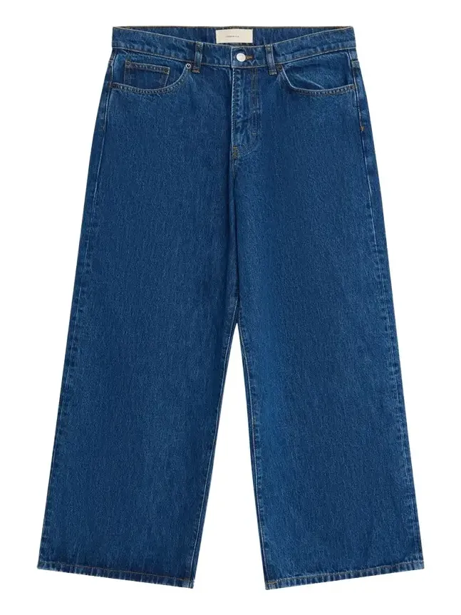 Men's Med Blue Denim Wide-Leg Jeans Men's Med Blue Denim Wide-Leg Jeans