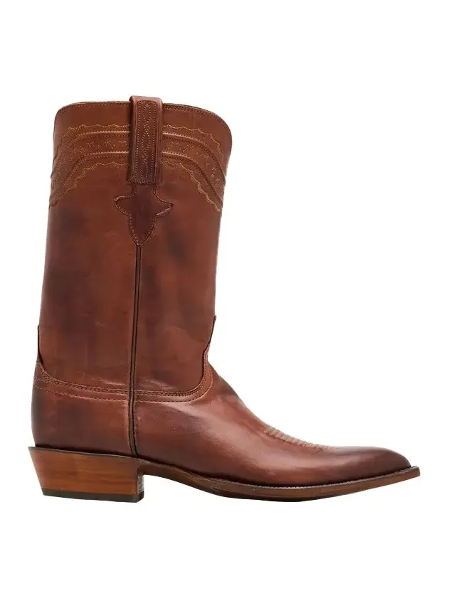 Lucchese Men's Devin Burnished Leather Cowboy Boots