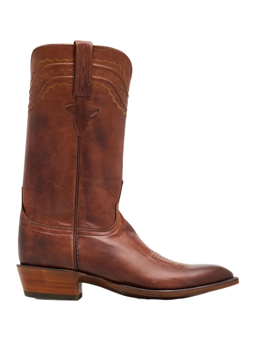 Lucchese Men's Devin Burnished Leather Cowboy Boots