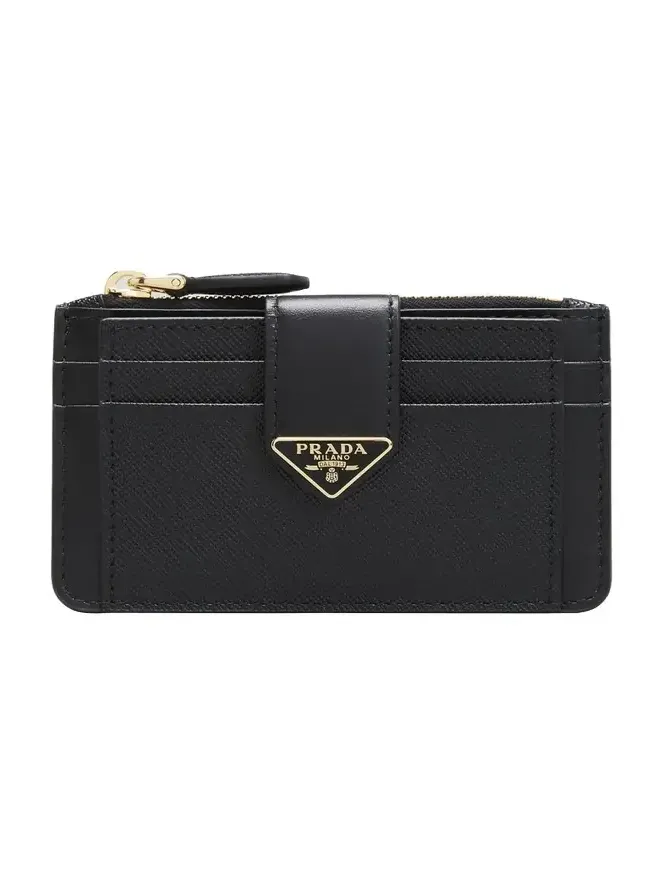 Saffiano Card Case with Triangle Snap