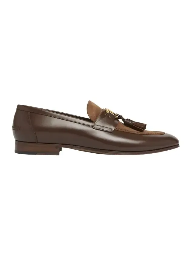 Men's Vaniteux VLogo Leather & Suede Tassel Loafers