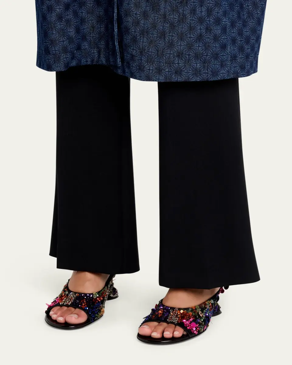 Dries Van Noten 75mm Embellished Satin Slide Sandals | Thumbnail 2
