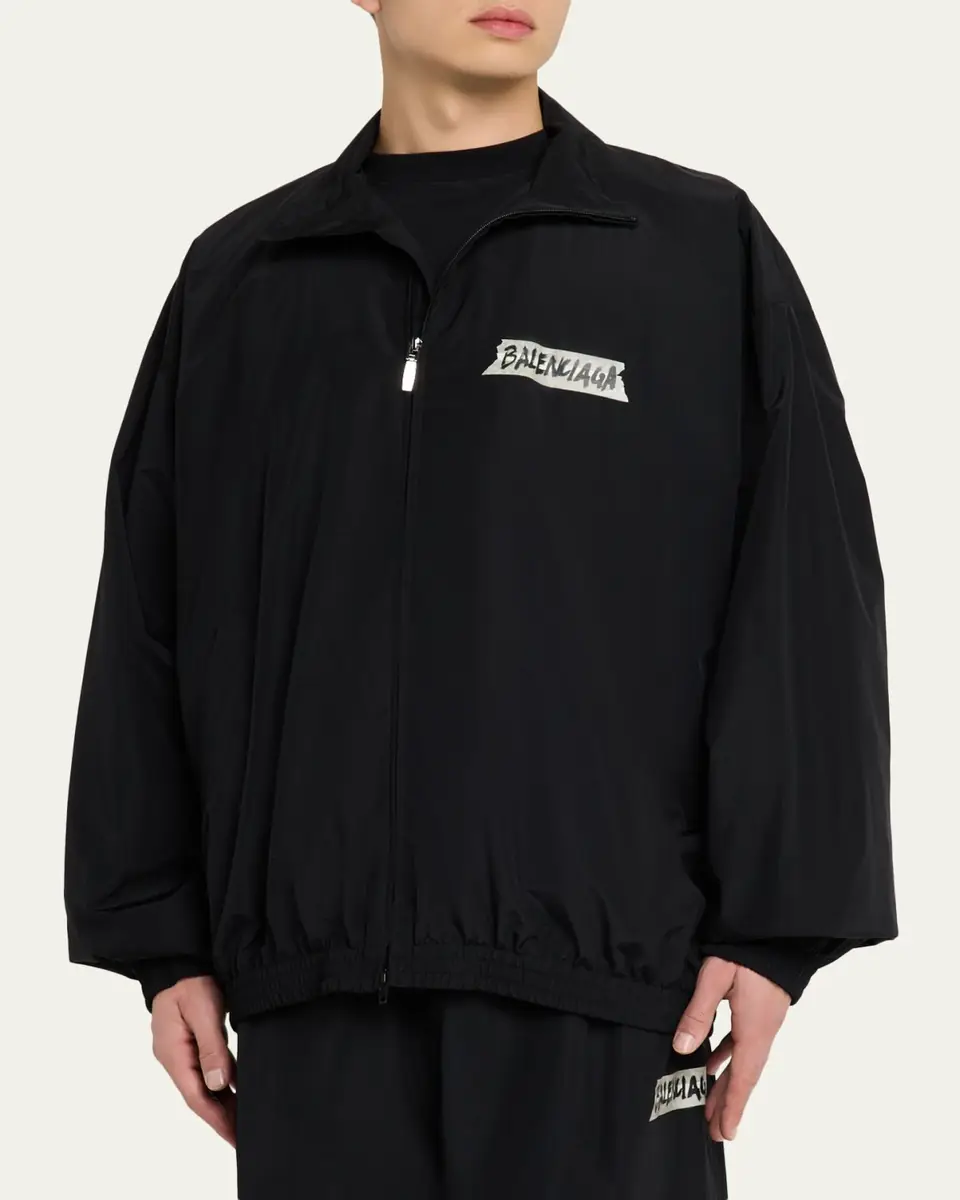 Balenciaga Men's Masking Tape Track Jacket | Thumbnail 4 Balenciaga Men's Masking Tape Track Jacket | Thumbnail 4
