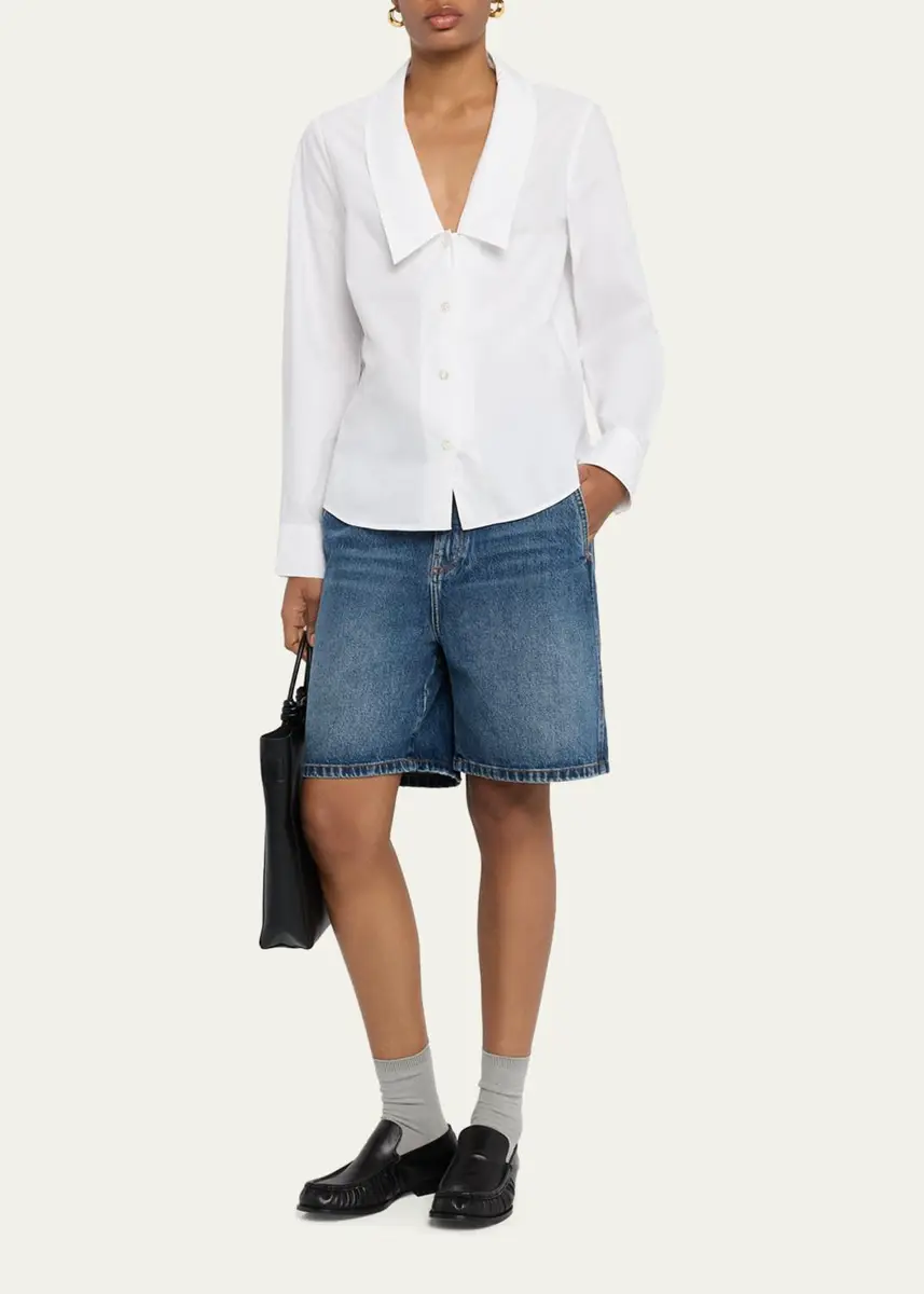 Frame The Low Collar Shirt | Thumbnail 2