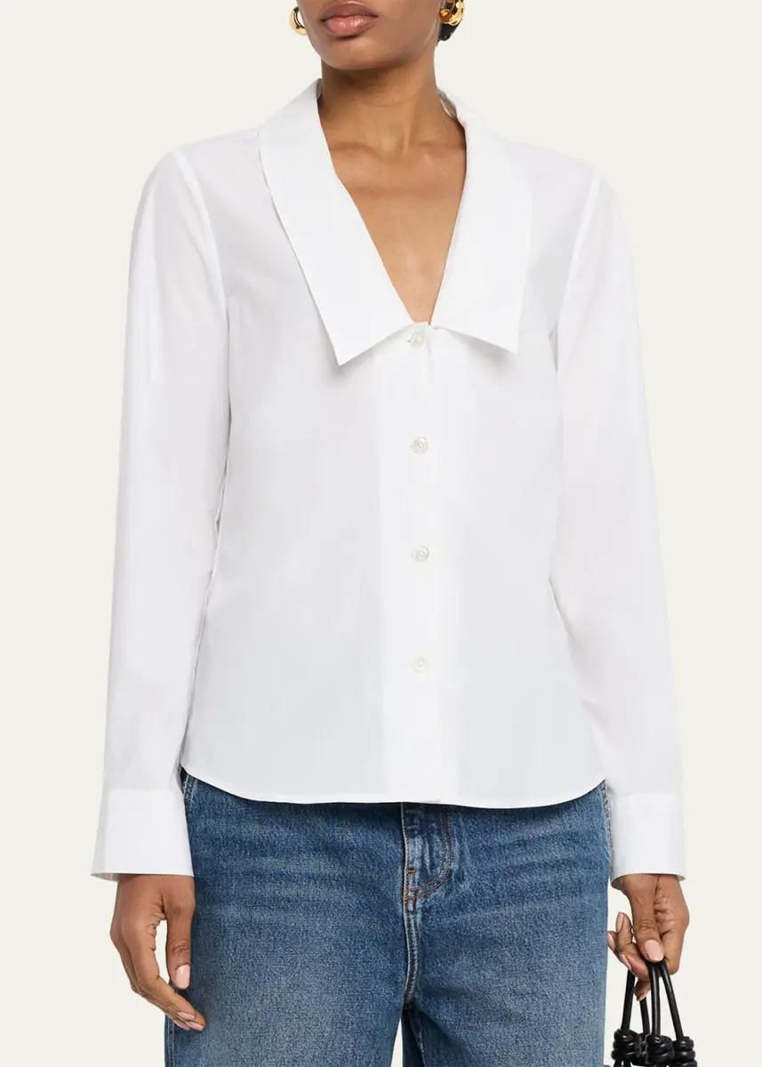 Frame The Low Collar Shirt | Thumbnail 4