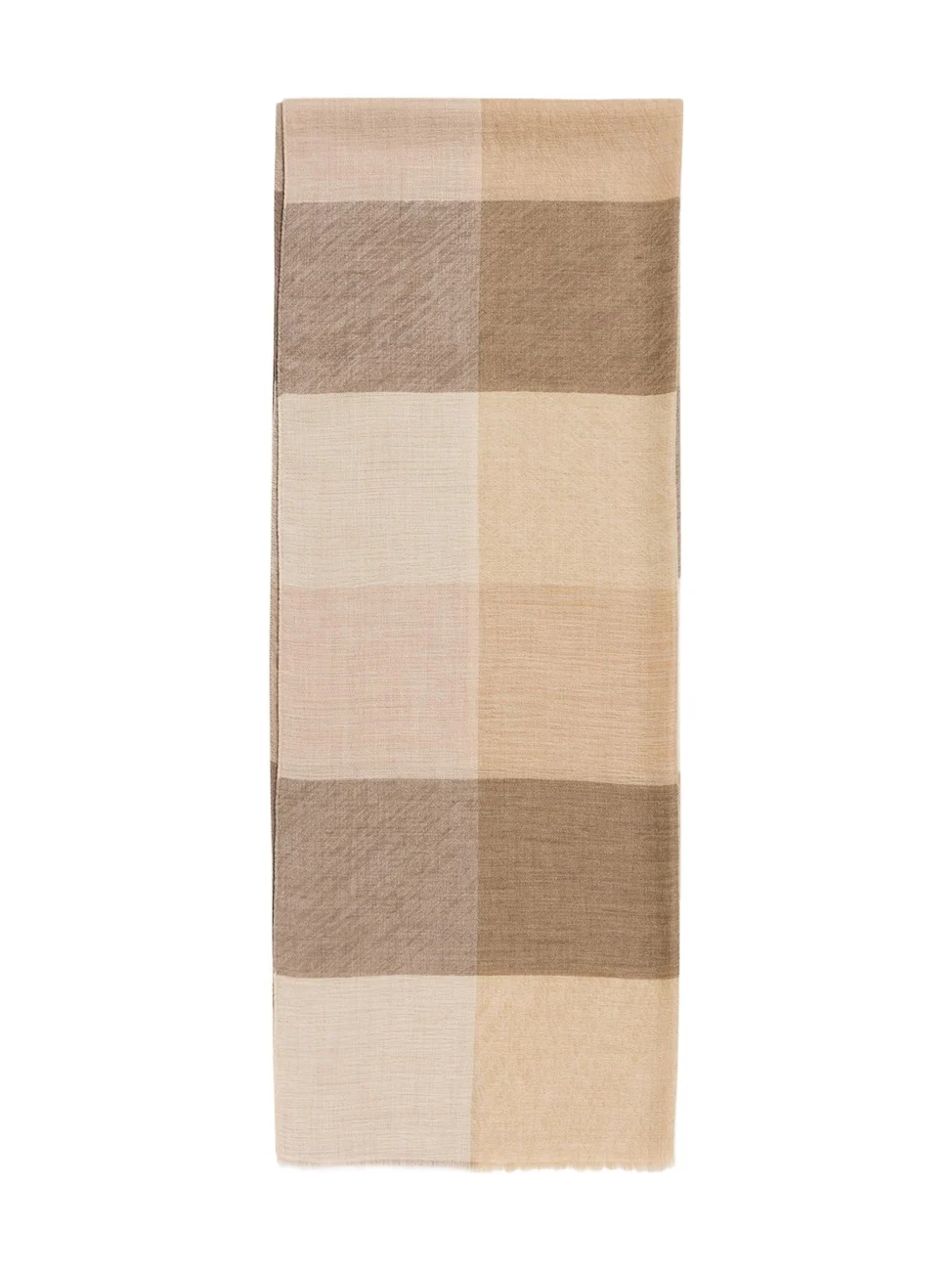 Men's Cashmere Maxi-Check Eyelash Fringe Scarf