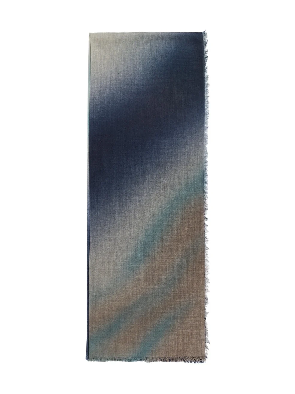 PIACENZA 1733 Men's Cashmere Degrade-Motif Eyelash Fringe Scarf