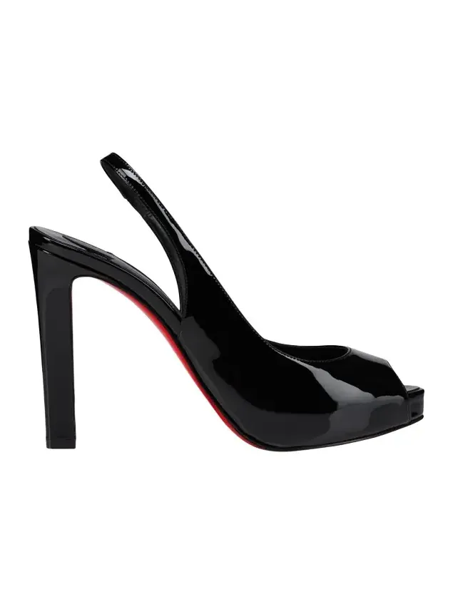 120mm Lady Fanny Patent Leather Peep-Toe Pumps