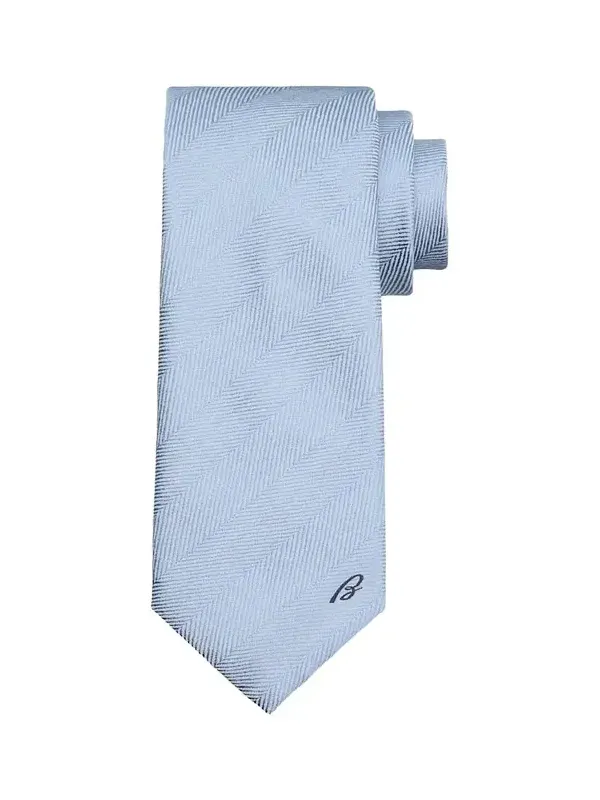 Men's Embroidered Herringbone Silk Tie Men's Embroidered Herringbone Silk Tie