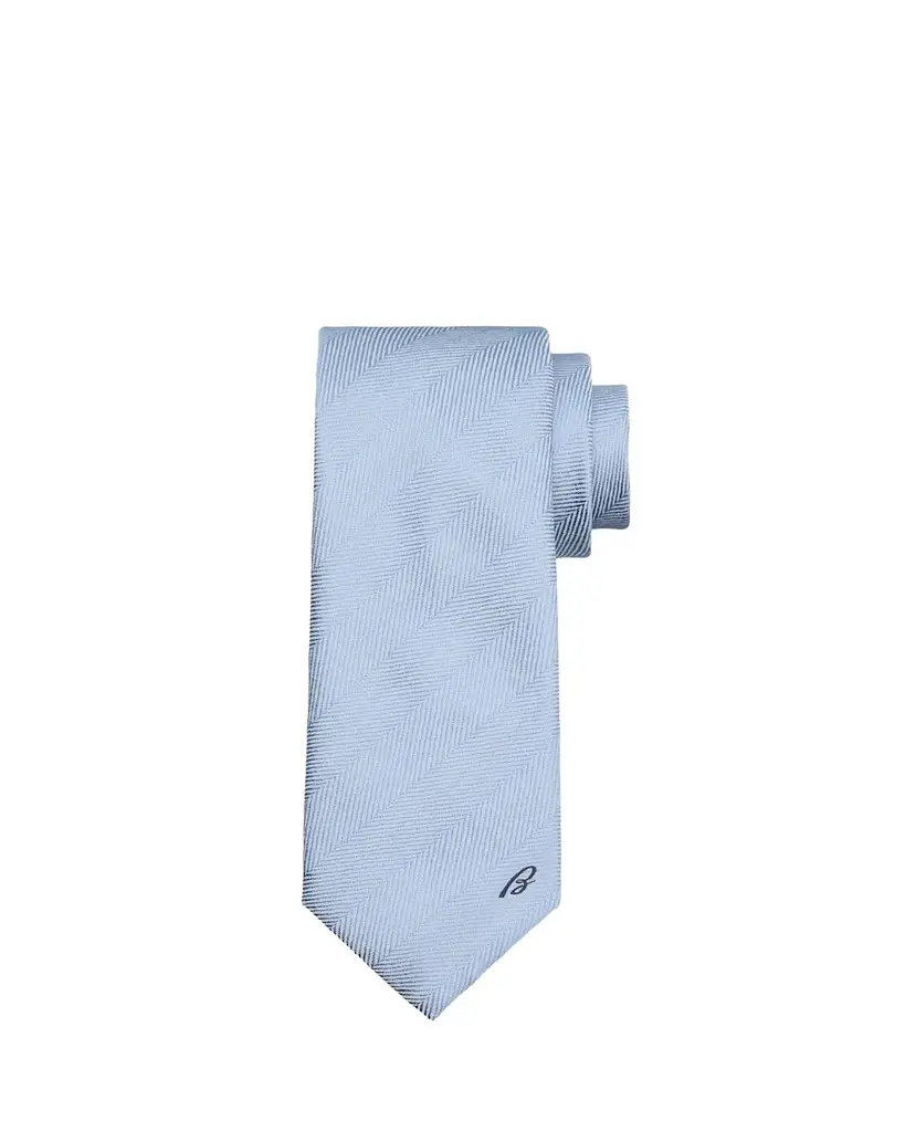 Brioni Men's Embroidered Herringbone Silk Tie | Image 1 Brioni Men's Embroidered Herringbone Silk Tie | Image 1
