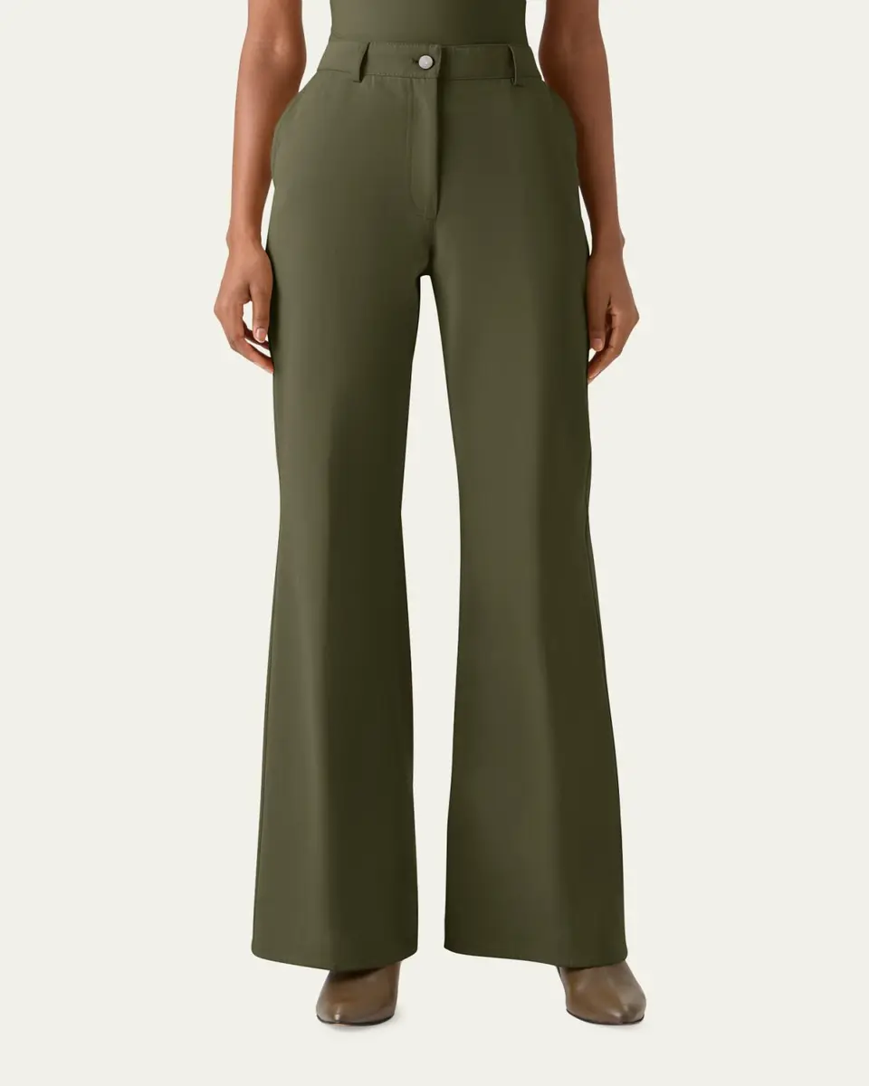 Akris punto Celia Denim Bootcut-Leg Pants | Thumbnail 3