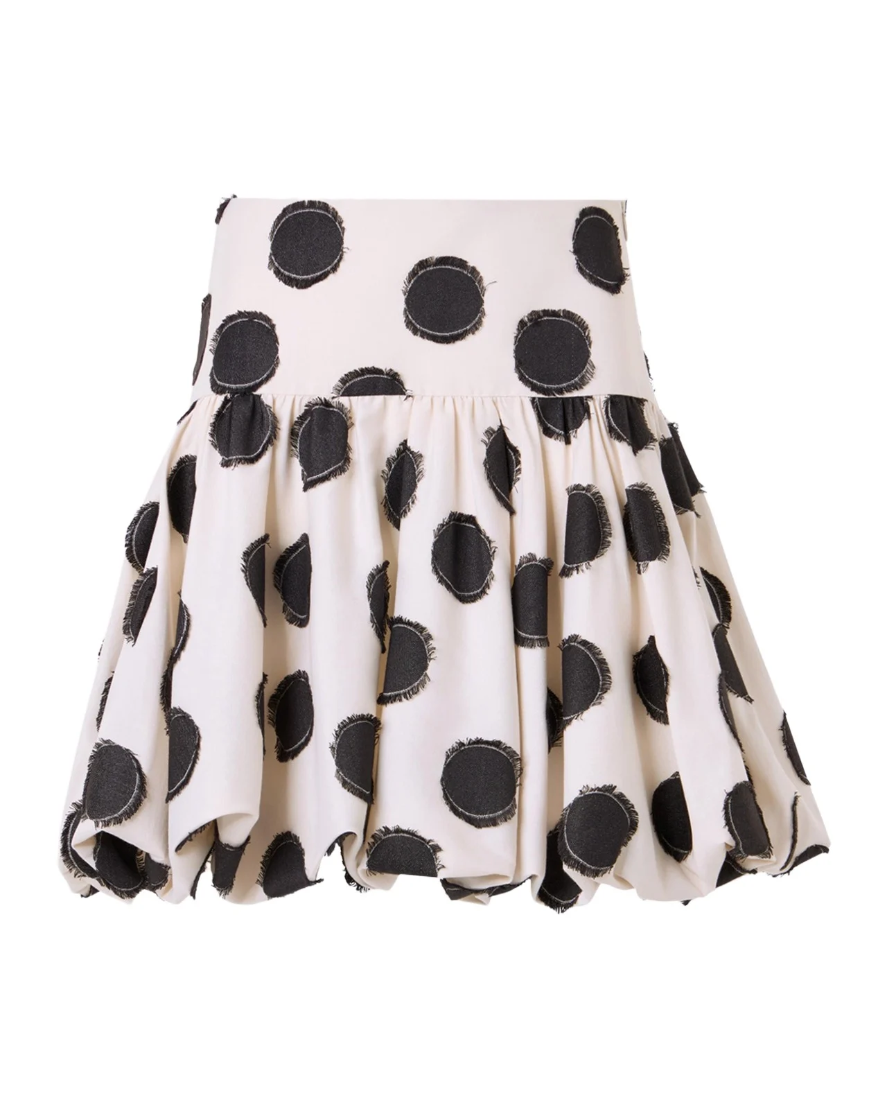 Fringed Polka Dot Jacquard Mini Skirt Fringed Polka Dot Jacquard Mini Skirt