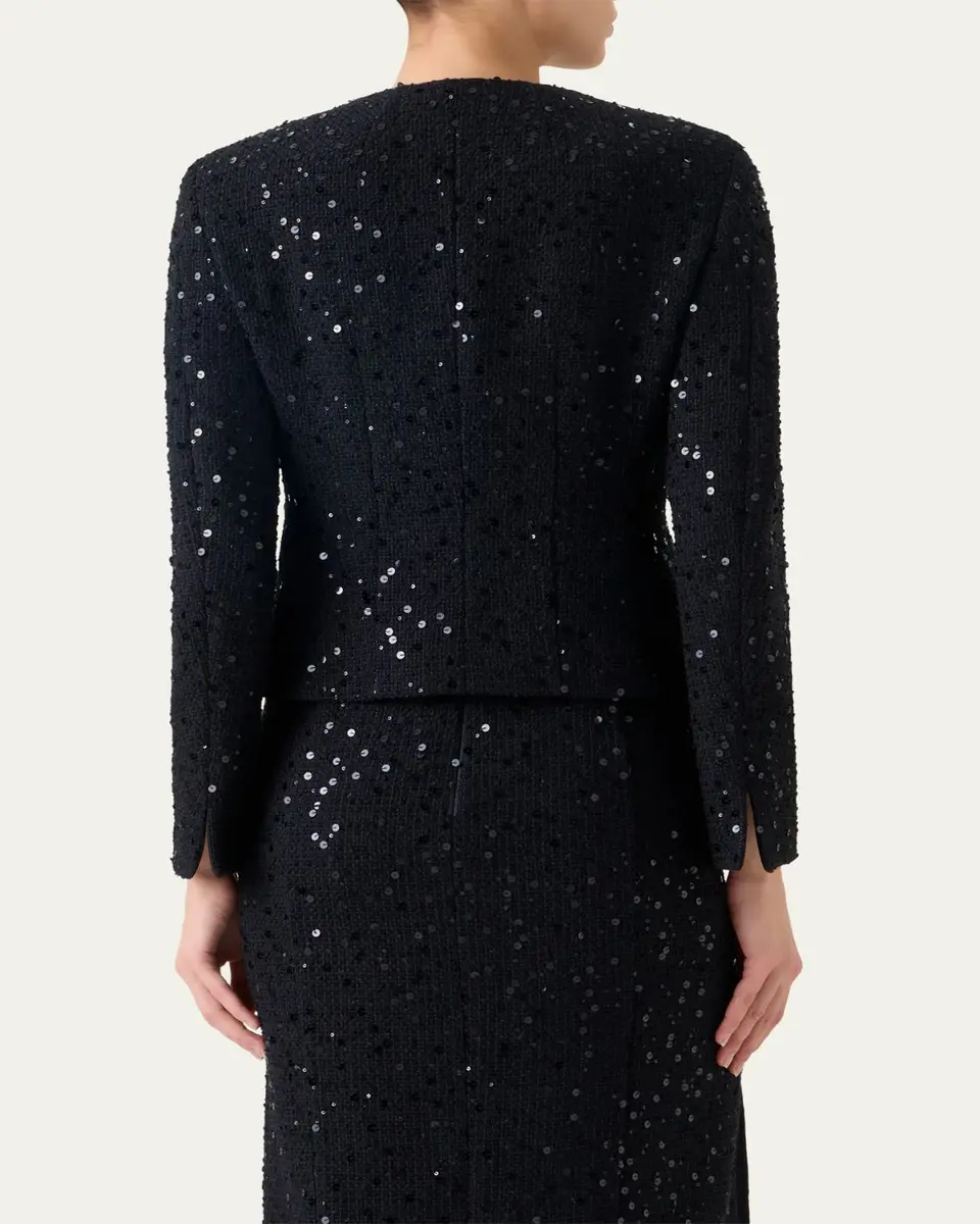 Akris Kelis Sequined Tweed Jacket | Thumbnail 3 Akris Kelis Sequined Tweed Jacket | Thumbnail 3