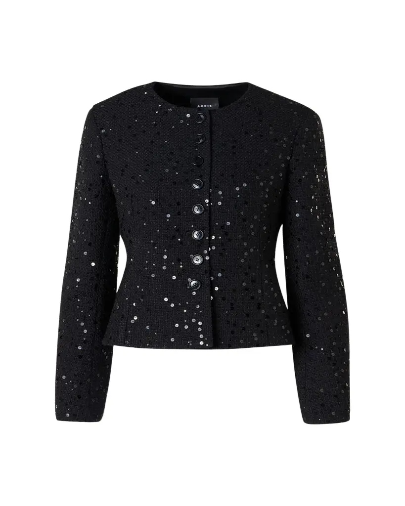 Akris Kelis Sequined Tweed Jacket | Image 1 Akris Kelis Sequined Tweed Jacket | Image 1