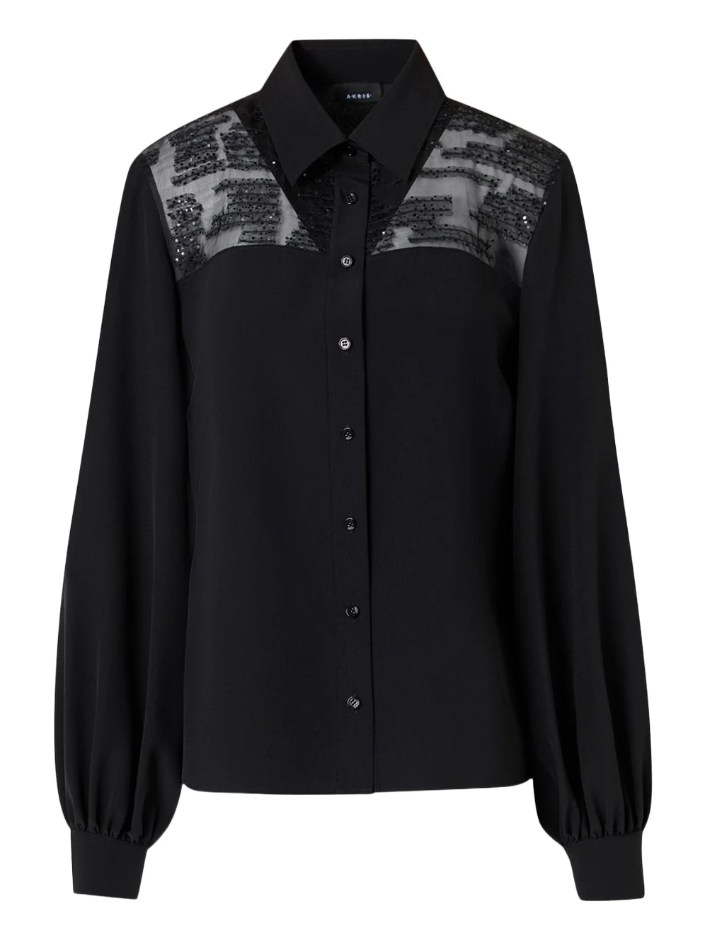 Sequin Embellished Silk Crepe Blouse Sequin Embellished Silk Crepe Blouse